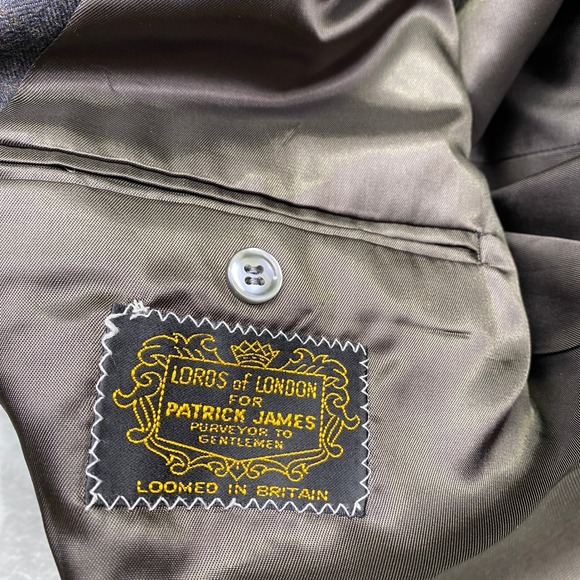 Patrick James Lords of London Gray Herringbone Wool Blazer Mens Sport Coat USA - Picture 8 of 11